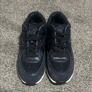 CHANEL Navy Blue Sneakers